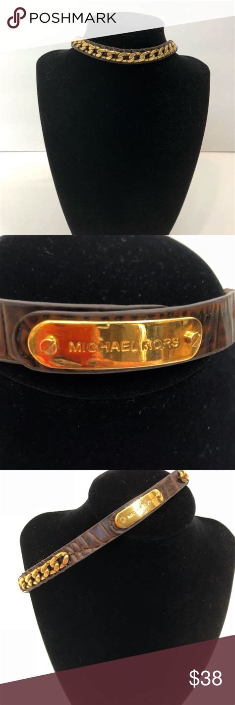 michael kors leather choker|michael kors official website.